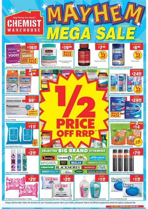 chemist warehouse catalogue sale.